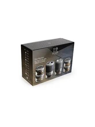 PEUGEOT | Geschenkset MAESTRO DUO Pfeffermühle Salzmühle 15cm Wechsel Gewürzgläser Schwarz, Grau | 